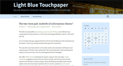 Desktop Screenshot of lightbluetouchpaper.org